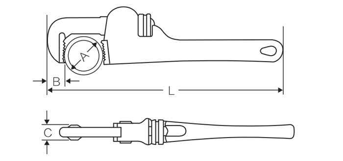 铝合金管子钳 DP-S420B product parameter
