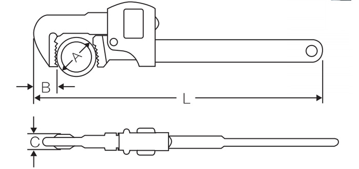英式管子钳 DP-S422 product parameter