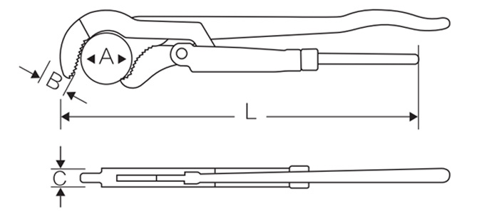 S型鹰嘴管子钳 DP-S401 product parameter