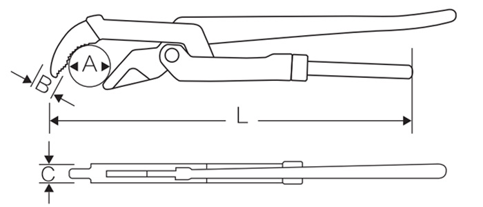 瑞典管子钳 DP-S403B product parameter
