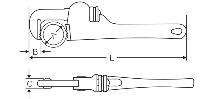 美式重型管子钳 DP-S412 product parameter